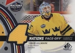 2025-26 SP Game Used 2025 4 Nations Face-Off Fabrics Linus Ullmark #4N-LU card