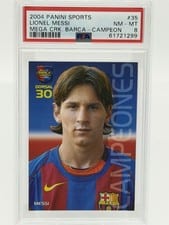 Lionel Messi 2004 Panini Sports Mega Cracks Barca card
