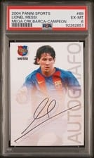Lionel Messi 2004 Panini Sports Mega Cracks Barca card