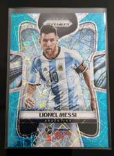 2018 Panini Prizm World Cup Lionel Messi Light Blue Lazer #1 card
