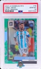 2022 Panini Donruss Lionel Messi Optic Dragon #10 card