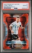 2022 Panini Prizm World Cup Lionel Messi Breakaway Red #7 card