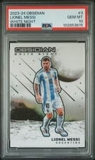 2023 Panini Obsidian White Night Lionel Messi #3 card