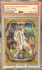 2024 Panini Prizm Copa America Lionel Messi Gold Pulsar #1 card