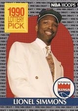1990-91 Hoops Base Set Lionel Simmons #396 card