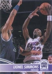 1994-95 Hoops Base Set Lionel Simmons #187 card