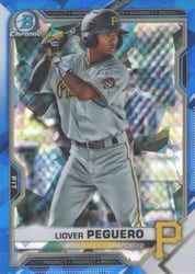 2021 Bowman Sapphire Edition Base Set Liover Peguero #BCP-52 card