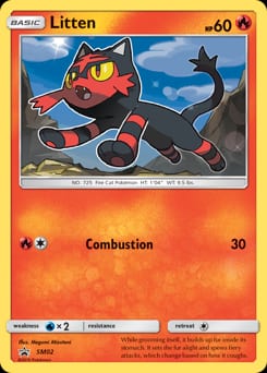 2017 SM Black Star Promos Litten #SM02 card