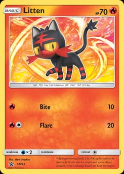 2017 SM Black Star Promos Litten #SM23 card