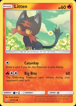 2019 Unbroken Bonds Litten #27 card