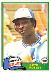 1981 Topps Base Set Lloyd Moseby #643 card