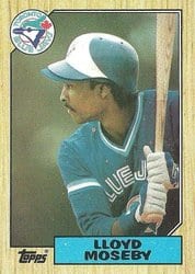 1987 Topps Base Set Lloyd Moseby #210 card