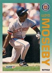 1992 Fleer Base Set Lloyd Moseby #142 card