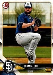 2018 Bowman Draft Base Set Logan Allen #BD-169 card