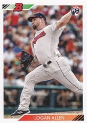 2020 Bowman Heritage Base Set Logan Allen #35 card