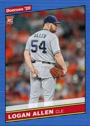 2020 Donruss Base Set Logan Allen #243b card