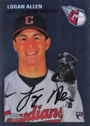 2023 Topps Chrome Platinum Anniversary Base Set Logan Allen #105 card