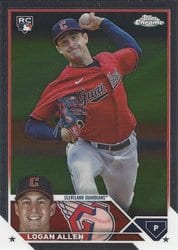 2023 Topps Chrome Update Base Set Logan Allen #USC186 card