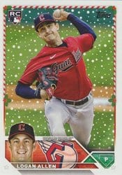 2023 Topps Holiday Base Set Logan Allen #H46 card