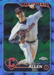 2024 Topps Chrome Sapphire Edition Base Set Logan Allen #339 card