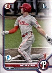 2022 Bowman 1st Edition Base Set Logan Cerny #BPPF-120 card