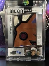 2023-24 Upper Deck Premier Premier Mega Patch Chest Logos Logan Cooley #PMP-CO card