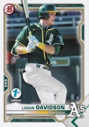 2021 Bowman 1st Edition Base Set Logan Davidson #BP-115 card
