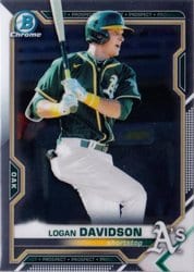2021 Bowman Chrome Prospects Logan Davidson #BCP-115 card