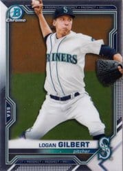 2021 Bowman Chrome Prospects Logan Gilbert #BCP-58 card