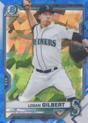 2021 Bowman Sapphire Edition Base Set Logan Gilbert #BCP-58 card