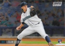 2021 Stadium Club Chrome Base Set Logan Gilbert #180 card