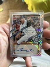2021 Topps Chrome Update Autograph Logan Gilbert #CUSA-LGI card