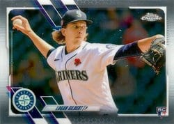 2021 Topps Chrome Update Base Set Logan Gilbert #USC70 card