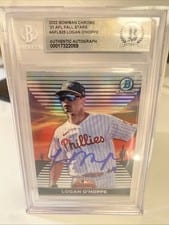 2022 Bowman Chrome 2021 AFL Fall Stars Autographs Logan O'Hoppe #AFLS-25 card