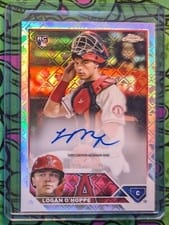 2023 Topps Chrome Logofractor Edition Autographs Logan O'Hoppe #RCA-LO card