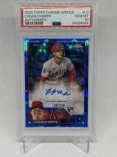 2023 Topps Chrome Update Sapphire Edition Autographs Logan O'Hoppe #USA-LO card