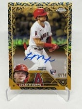 2023 Topps Gilded Collection Gold Etch Autographs Logan O'Hoppe #CGA-LO card