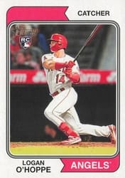 2023 Topps Heritage Base Set Logan O'Hoppe #318 card