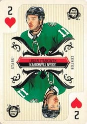 2024-25 O-Pee-Chee Playing Cards Logan Stankoven #2♥ card