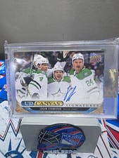 2024-25 Upper Deck Clear Cut Canvas Signatures Logan Stankoven #CS-LS card