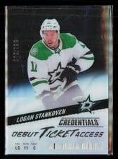 2024-25 Upper Deck Credentials Acetate Debut Ticket Access Logan Stankoven #DTAA-LS card