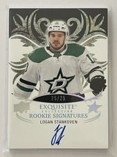2024-25 Upper Deck Ice Exquisite Collection Rookies Signatures Logan Stankoven #ERS-LS card