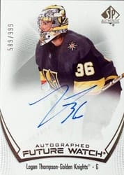 2021-22 SP Authentic Base Set Logan Thompson #120 card