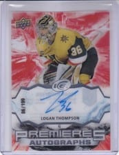 2021-22 Upper Deck Ice Ice Premieres Autograph Logan Thompson #IPA-LT card