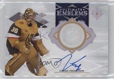 2023-24 Upper Deck Ultimate Collection Ultimate Emblems Autograph Logan Thompson #UE-LT card