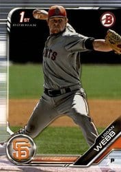 2019 Bowman Prospects Logan Webb #BP-79 card