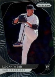 2020 Panini Prizm Base Set Logan Webb #168 card