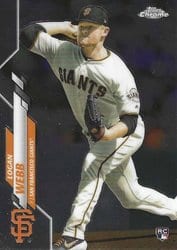 2020 Topps Chrome Base Set Logan Webb #117 card