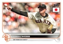 2022 Topps Japan Edition Base Set Logan Webb #186 card