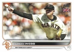 2022 Topps UK Edition Base Set Logan Webb #23 card